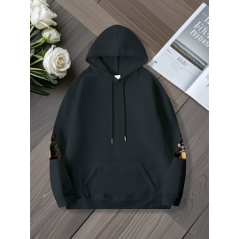 Plus Size Women'S Oversized Hoodie with Whimsical Cat & Coffee Print - Lightweight Pullover, with Golden Lettering & Cat Design, Kangaroo Pocket & Drawstring Hood, Machine Washable Casual Sweatshirt for Casual Attire, Cozy All-Season (Cat Lovers Gif