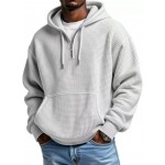 Multi-Color Waffle-Knit Half-Zip Hoodie Oversized Casual-Style Daily Outfit Comfortable Piece